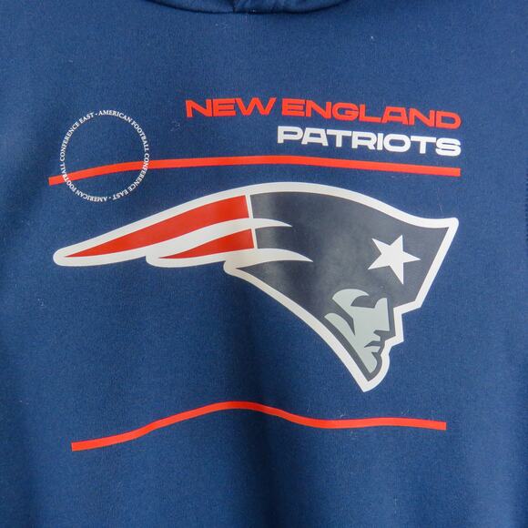 Nike Women's NFL New England Patriots Dri-Fit  Navy Blue Hoodie On Field Large - Picture 4 of 9